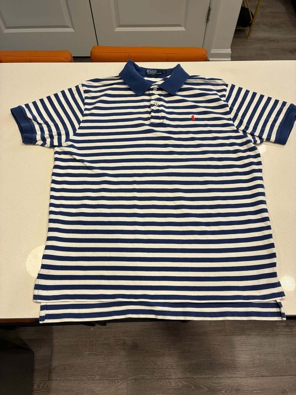 Polo Ralph Lauren Striped Polo Size XL Blue White
